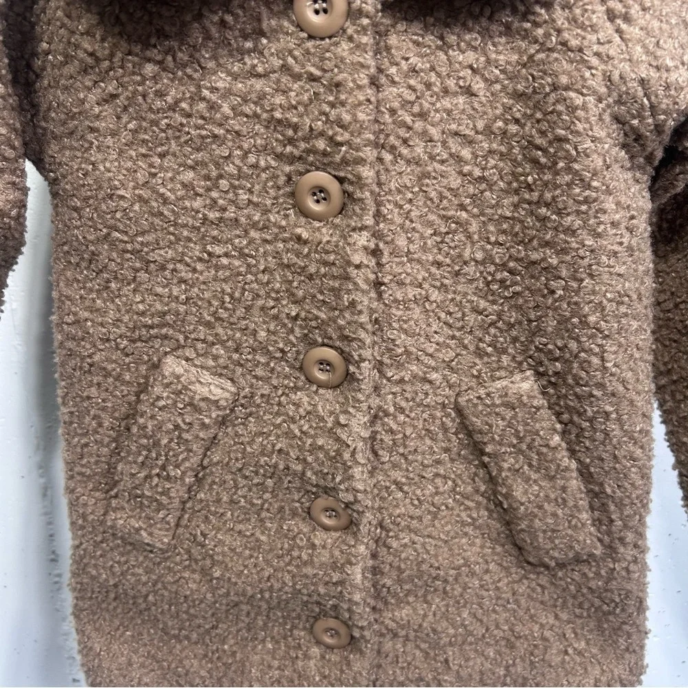 Paola Toddler Girls Brown Teddy Bear Cozy Jacket 4T